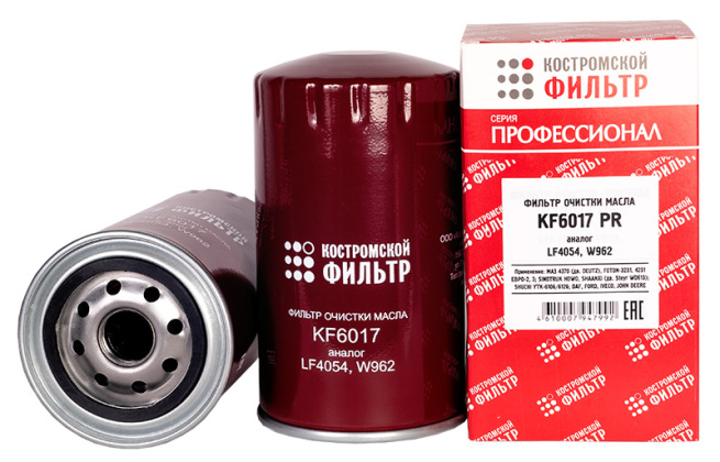 Фильтр очистки масла KF6017 PR (LF4054, W962) "Профессионал"