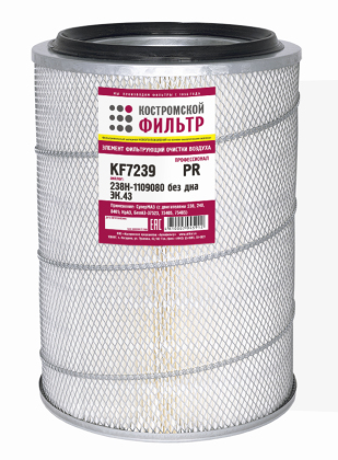 Элемент фильтрующий очистки воздуха KF7239 PR (238Н-1109080, ЭК.43) «Профессионал» без дна